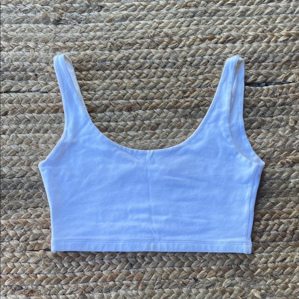 Brandy Melville Classic White Crop Top